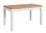Table de salle à manger à ralonge stable Temerin 35, Chêne doré Craft / Blanc mat, 135-175 x 80 cm, facile à combiner, convient à toutes les salles à manger, montage simple
