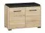 Banc avec espace de rangement / Armoire à chaussures Vacaville 02, couleur : chêne clair de Sonoma - Dimensions : 48 x 70 x 34 cm (h x l x p), avec 2 portes et 2 compartiments