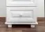 Étroite Armoire | 1 porte battante | 1 tiroir | avec tringle à vêtements | 47 cm de large | Bois massif | Couleur: Blanc Abbildung