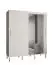 Armoire avec une porte miroir Jotunheimen 115, couleur : blanc - dimensions : 208 x 180,5 x 62 cm (h x l x p)