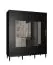 Armoire à portes coulissantes au design stylé Jotunheimen 284, couleur : noir - Dimensions : 208 x 180,5 x 62 cm (H x L x P)