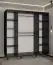 Elégante armoire à portes coulissantes Jotunheimen 166, couleur : noir - Dimensions : 208 x 200,5 x 62 cm (H x L x P)