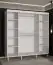 Armoire grand format avec une porte miroir Jotunheimen 153, Couleur : Blanc - Dimensions : 208 x 200,5 x 62 cm (h x l x p)