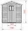 Abri de jardin Hohenegg, FSC®, imprégné en autoclave brun - Dimensions extérieures avec avancée de toit : 200 x 153 x 210 cm (L x l x h)
