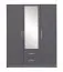 Armoire simple avec miroir Hannut 38, Couleur : Anthracite - dimensions : 190 x 150 x 56 cm (h x l x p)