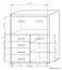 Commode Kerowagi 23, couleur : chêne Sonoma - Dimensions : 125 x 100 x 41 cm (H x L x P)