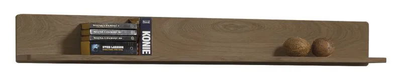 Étagère murale Fazenda 14 | Chêne partiellement massif | Finition brun foncé | 19 x 173 x 19 cm