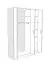 Armoire à portes battantes / armoire Muros 04, couleur : blanc - 222 x 150 x 52 cm (H x L x P)
