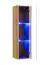 Meuble-paroi exceptionnel Valand 08, couleur : chêne Wotan - dimensions : 170 x 250 x 40 cm (h x l x p), avec éclairage LED bleu