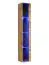 Meuble-paroi suspendu Valand 28, Couleur : Chêne Wotan - Dimensions : 180 x 240 x 40 cm (H x L x P), avec éclairage LED bleu