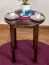 Table en pin massif, couleur noix 003 (ronde) - diamètre 60 cm