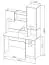Bureau avec armoire attenante Fafe 20, Couleur : Chêne Riviera / Blanc - Dimensions : 195 x 125 x 53 cm (H x L x P)
