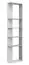 Chambre d'enfant - Étagère Luis 07, couleur : blanc chêne / gris - 218 x 50 x 22 cm (h x l x p)