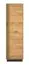 Armoire Lautela 01, Couleur : Chêne / Noir - Dimensions : 200 x 60 x 34 cm (h x l x p), avec 1 porte et 2 compartiments