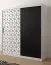 Armoire simple avec motif moderne Dom 22, Couleur : Blanc mat / Noir mat - Dimensions : 200 x 180 x 62 cm (h x l x p), avec 10 compartiments et deux tringles à vêtements