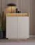 Commode / Couleur : Beige / Chêne Cremona / 2 portes battantes / Éclairage LED inclus / 7 compartiments / 103 x 40 x 119 cm / Fonction Push-to-open / Commode / Chants ABS