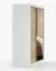 Armoire penderie Bucegi 13 | Portes coulissantes avec miroir | 2 portes | 6 étagères | 200 x 150 x 61 cm | Finition chêne brun et blanc