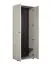 Penderie / Armoire à portes battantes avec une tringle à vêtements extensible Barajevo 02, Couleur : Chêne blanc / Noir, Dimensions : 195,5 x 67 x 40 cm, deux portes