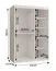 Armoire / 1 porte miroir / Blanc mat / 120 x 62 x 200 cm / 2 tringles / Système de glissières fiable / 5 compartiments / Détails modernes