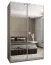 Armoire / Armoire à portes coulissantes | 245,5 x 150 x 64 cm | 2 portes coulissantes | 2 tringles à vêtements | 6 compartiments | Couleur : cachemire | Fermeture en douceur | Chants en ABS
