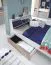 Commode Burdinne 11 pour chambre ado | Blanc / Chêne / Gris | 90 x 90 x 40 cm | Rangement moderne