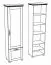Armoire Cuenca 07 | Espace optimisé | Chêne / Gris | 209 x 60 x 39 cm
