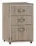Caisson à roulettes Cianjur 18 | Chêne / Blanc | 70 x 45 x 45 cm | 3 tiroirs, design moderne