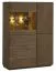 Vitrine Fazenda 16 | Chêne partiellement massif | Finition brun foncé | 135 x 99 x 41 cm