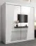 180 cm de large Armoire à portes coulissantes avec 10 casiers et 2 portes | Couleur: Blanc | Laminée Abbildung