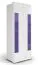 Chambre des jeunes - Armoire à portes battantes / Armoire Gabriel 17, couleur : blanc / violet - 220 x 85 x 54 cm (H x L x P)