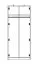 Armoire penderie ado Sallingsund 01 | 2 portes | Chêne / Blanc / Anthracite | 191 x 80 x 51 cm