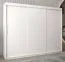 Armoire à portes coulissantes / Penderie Bisaurin 6A, Couleur : Blanc mat - Dimensions : 200 x 250 x 62 cm ( h x l x p)