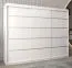Armoire à portes coulissantes / Penderie Jan 06A, Couleur : Blanc mat - Dimensions : 200 x 250 x 62 cm ( h x l x p)