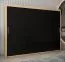 Armoire-penderie à portes coulissantes Bisaurin 6A | Chêne Sonoma & Noir | 200 x 250 x 62 cm | Rangement spacieux