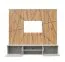 Meuble-paroi / Fonction push-to-open / Design moderne / Couleur : Gris Perla / Chêne Artisan / Dimensions : 160 x 35 x 148 cm / Pour salon