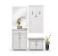 Banc avec espace de rangement Bibaor 12, couleur : blanc chêne - 54 x 75 x 41 cm (h x l x p)
