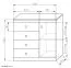 Commode Mojokerto 02 | Noyer & Noir élégant | 85 x 90 x 39 cm | Style moderne