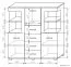 Vitrine Kikori 05, couleur : chêne Sonoma - Dimensions : 135 x 125 x 40 cm (H x L x P)