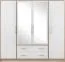 Chambre complète 7 pièces Hannut | Blanc & Chêne | Design moderne | Rangement optimisé