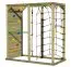 Structure d'escalade S38A incl. mur d'escalade / filet à grimper / échelle de corde / anneaux de gymnastique / corde à grimper et barres fixes / 207 x 110 cm