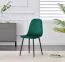 Chaise Maridi 254, Couleur : Vert - dimensions : 90 x 40 x 43 cm (h x l x p)