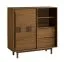 Commode / Buffet / Chêne caramel / 109 x 43 x 111 cm / 2 portes coulissantes / Système de portes coulissantes avec fermeture amortie / 3 étagères / 5 compartiments / 2 tiroirs / Inginele 03