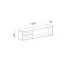 Étagère murale 3 compartiments Schilde 14 | Espace optimisé | Finition chêne blanc/blanc/anthracite | 30 x 120 x 25 cm