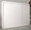 Grande 250 cm de large Armoire avec 10 casiers et 3 portes | Couleur: Blanc Abbildung