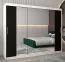 Grande 250 cm de large Armoire avec 10 casiers et 3 portes | Couleur: Blanc / Noir Abbildung