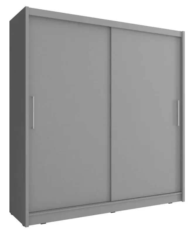 Armoire à portes coulissantes sobre Bickleigh 20, Couleur : Gris - Dimensions : 200 x 180 x 62 cm (h x l x p), avec cinq casiers