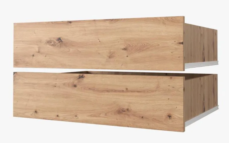 Tiroirs pour penderie, lot de 2, couleur : Chêne Artisan - pour armoires de largeur 250 cm