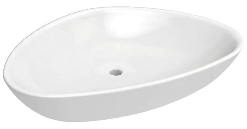 Salle de bains - lavabo Dhule 11, couleur : blanc - 14 x 59 x 39 cm (H x L x P)
