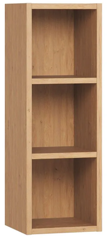 Étagère murale suspendue chêne | 90 x 32 x 30 cm | 3 compartiments ouverts | Style moderne