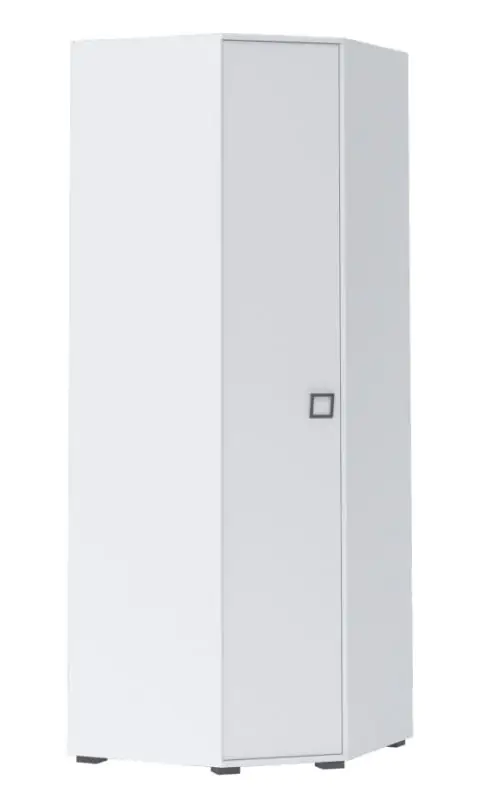 Armoire à portes battantes / armoire d'angle 20, couleur : blanc - Dimensions : 236 x 86 x 86 cm (H x L x P)
